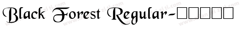 Black Forest Regular字体转换